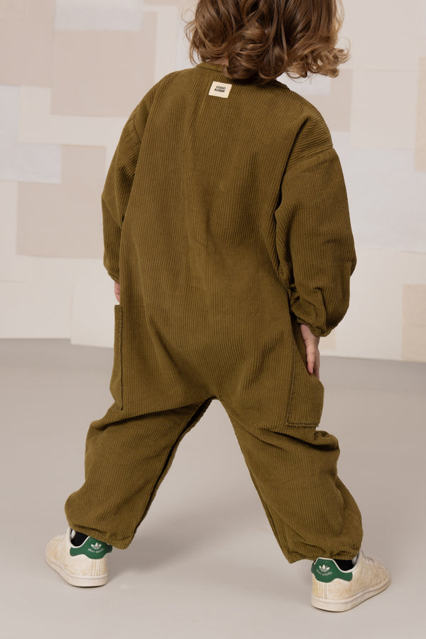 Combinaison Big Papi Corderoy Vert nutria