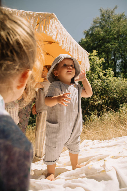 Combishort Aimé Rib Bleu Silver