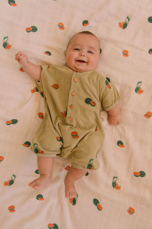 Combinaison Bebecito Terry Vert Pastèque