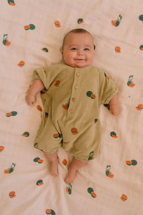 Combinaison Bebecito Terry Vert Pastèque