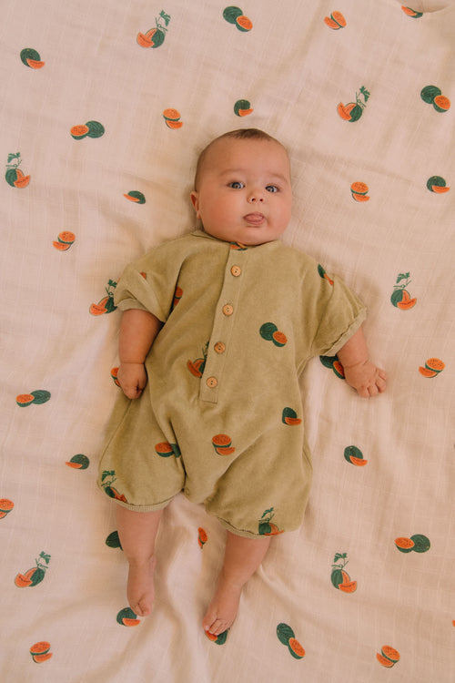 Combinaison Bebecito Terry Vert Pastèque