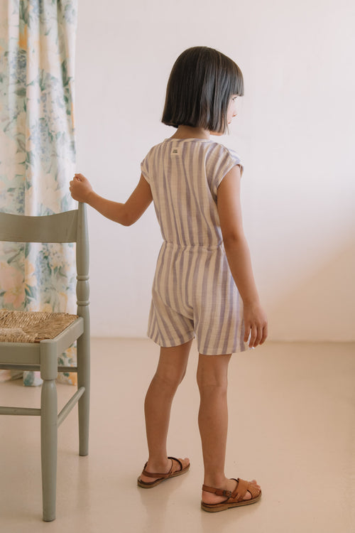 Combishort Loulou Rayures Iris