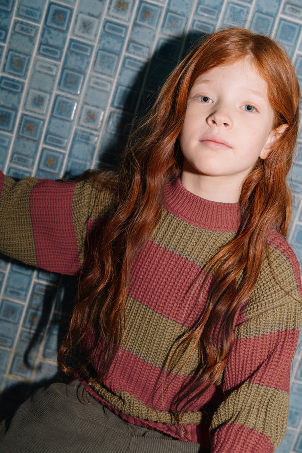 Pull Marcelo Vieux rose et Olive