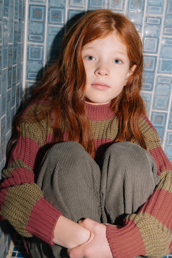 Pull Marcelo Vieux rose et Olive