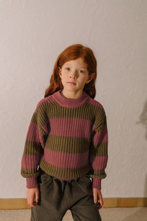 Pull Marcelo Vieux rose et Olive