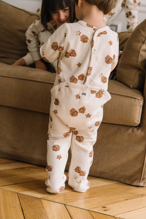 Pyjama Chubby Ecru village de Noël