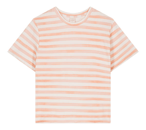 T-shirt Woman Essential Jersey Pink stripes