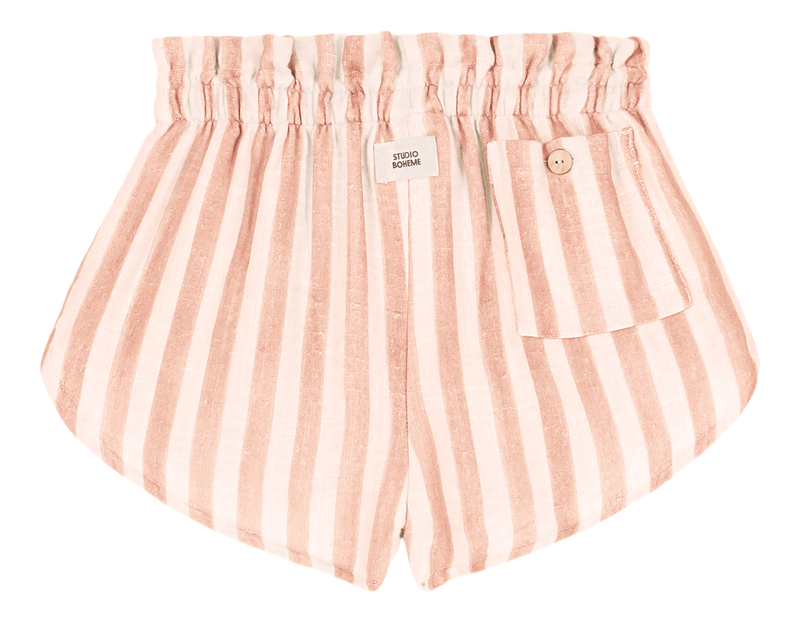 Shorts Georgette Pink stripes