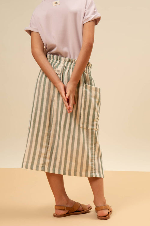 Skirt Vivi Green stripes