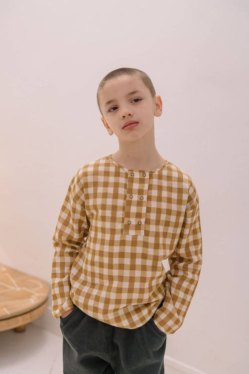 Kurta Roméo Gingham Caramel