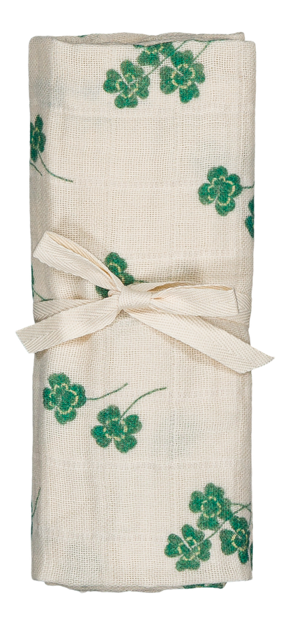 Lange Doudou Le Petit Ecru trèfles