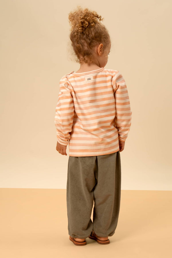 Pantalon éponge tout doux vert sauge Porgy Studio Boheme pour bébé et enfant de 3 mois à 10 ans
