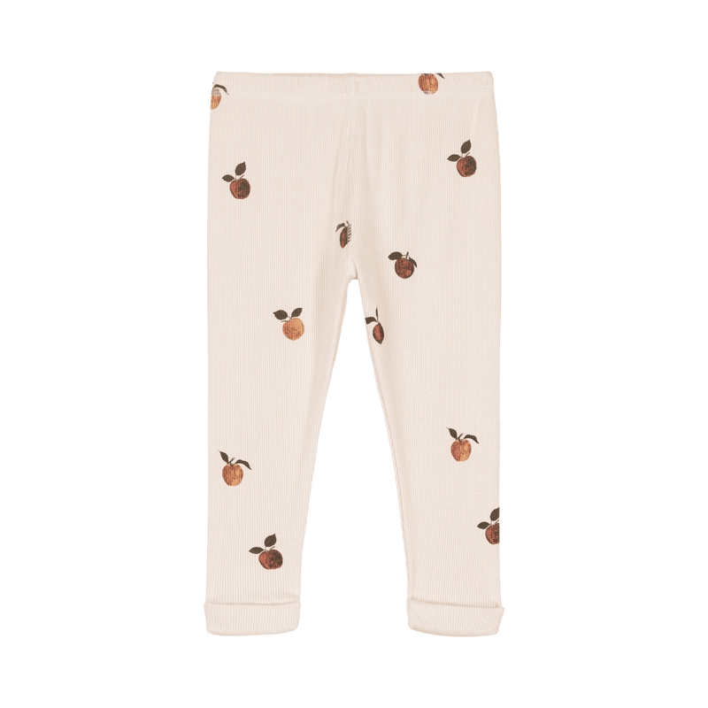 Leggings Rom Pom Ecru Apples