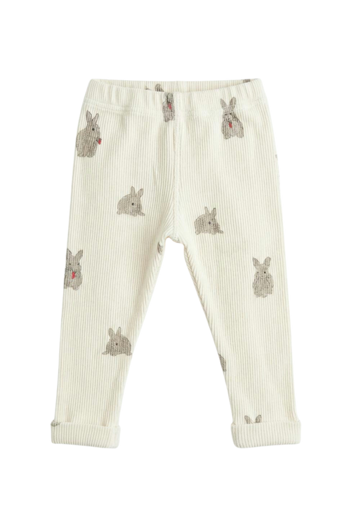 Leggings Rom Pom Ecru Lapins