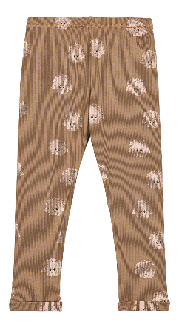 Leggings Rom Pom Mocha chien