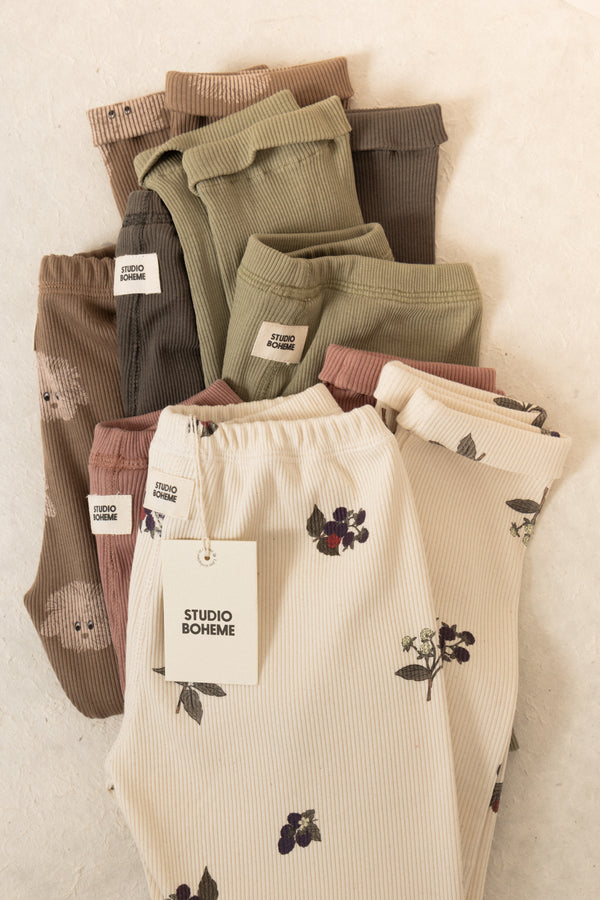 Leggings Rom Pom Ecru mûres
