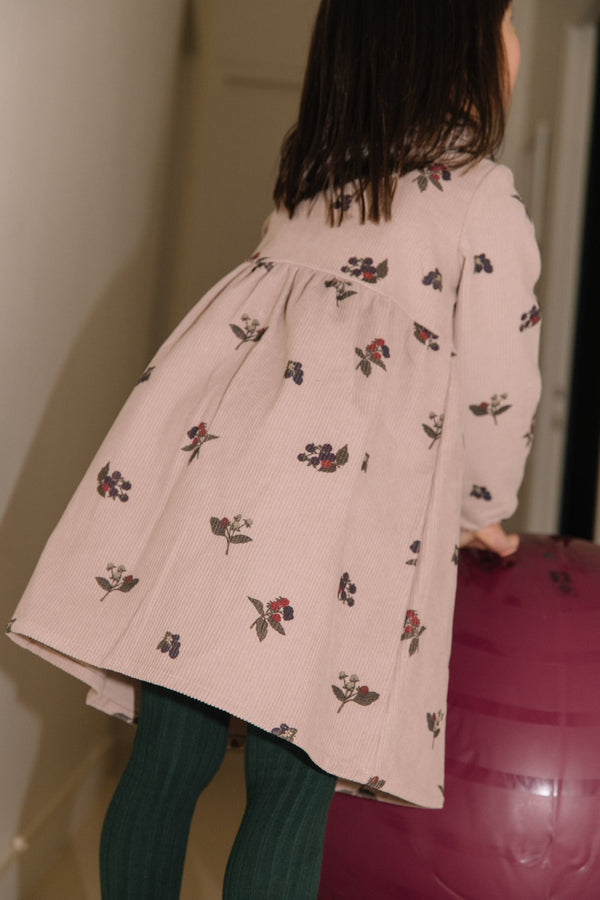 Robe Vermont Corderoy Mauve pâle mûres