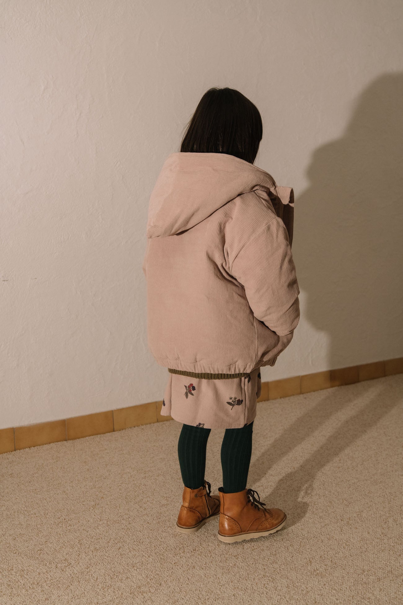 Manteau Frio Corderoy Mauve pâle mûres