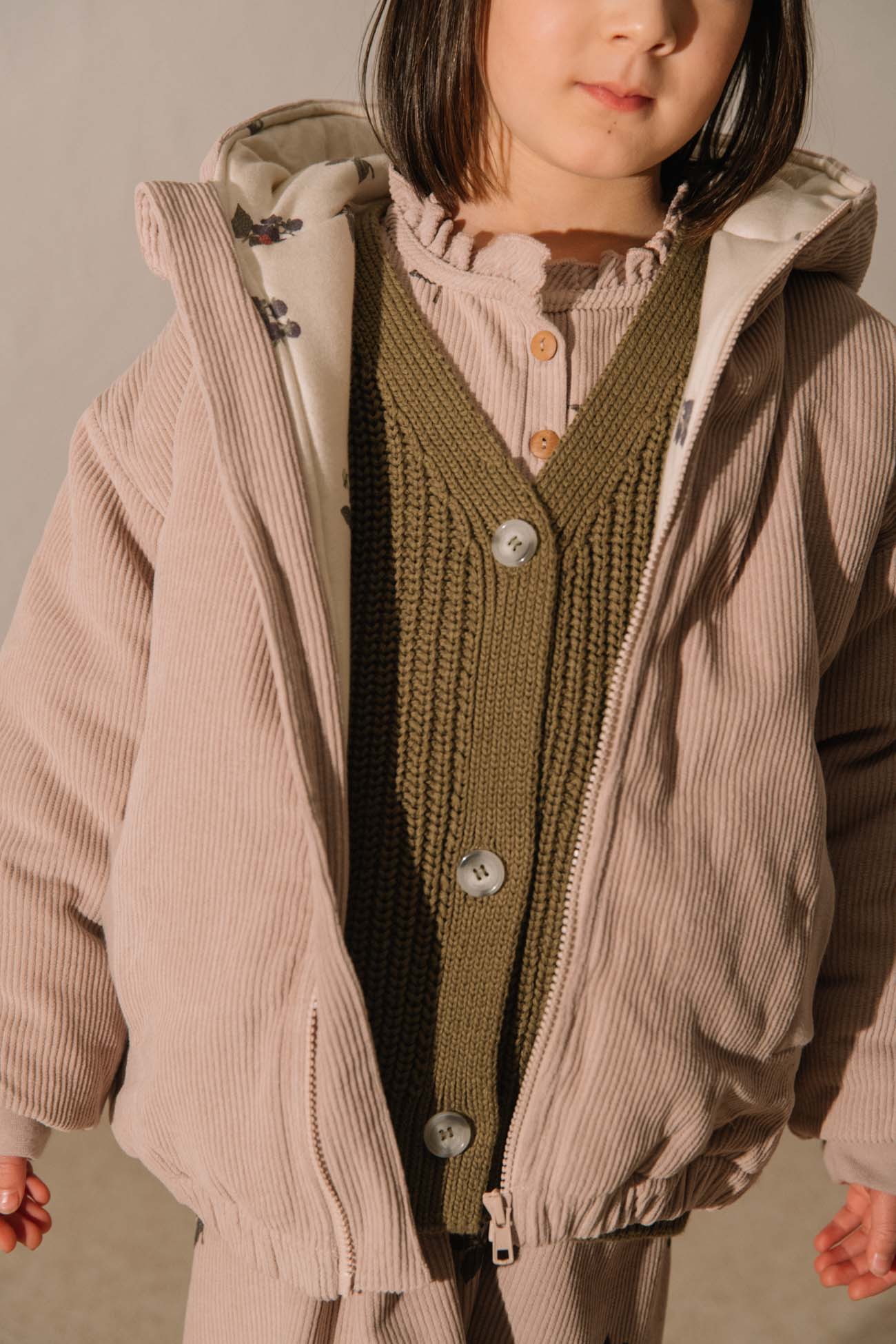 Coat Frio Corduroy Mauve Blackberries