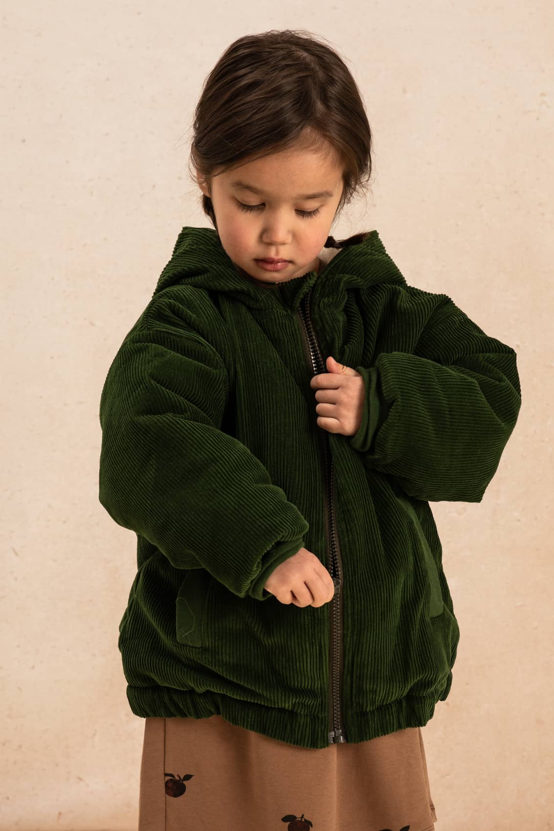 Coat Frio Corduroy Forest Green