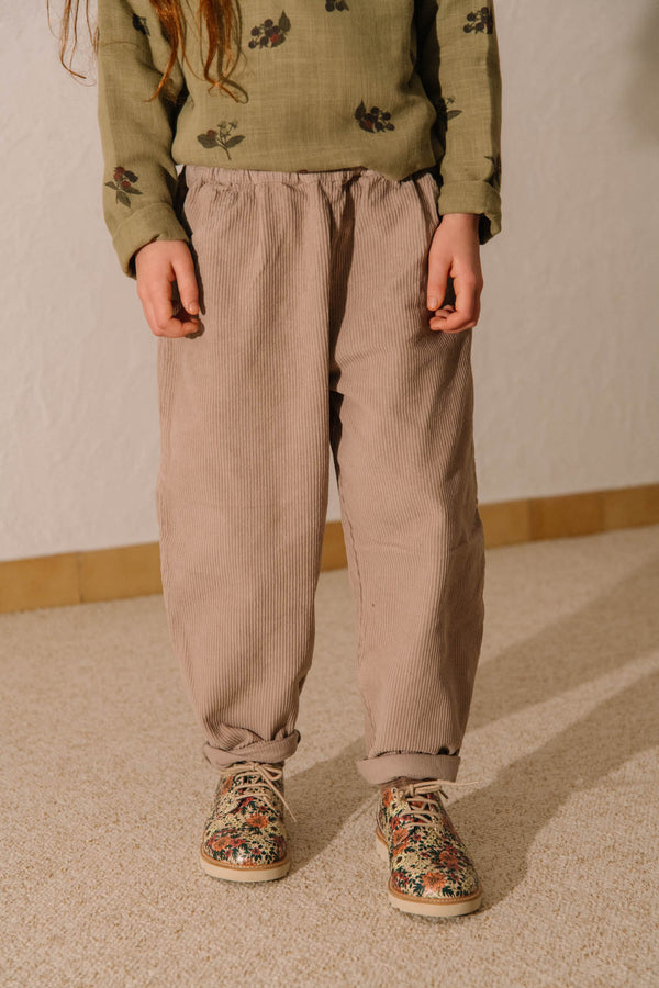 Pantalon Carrot Corderoy Mauve pâle