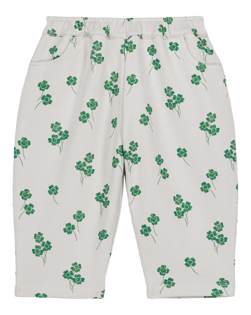 Pantalon Carrot Molleton Gris trèfles