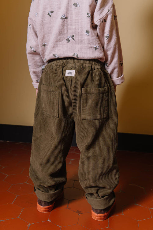 Pantalon Carrot Corderoy Dark Olive