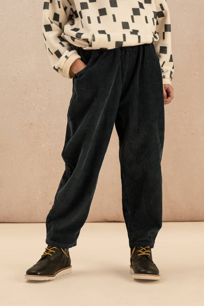 【STUDIO BOHEME PARIS】CARROT PANTS 24m Carrot Corduroy Pants Green from Birth to 10Y Organic Cotton