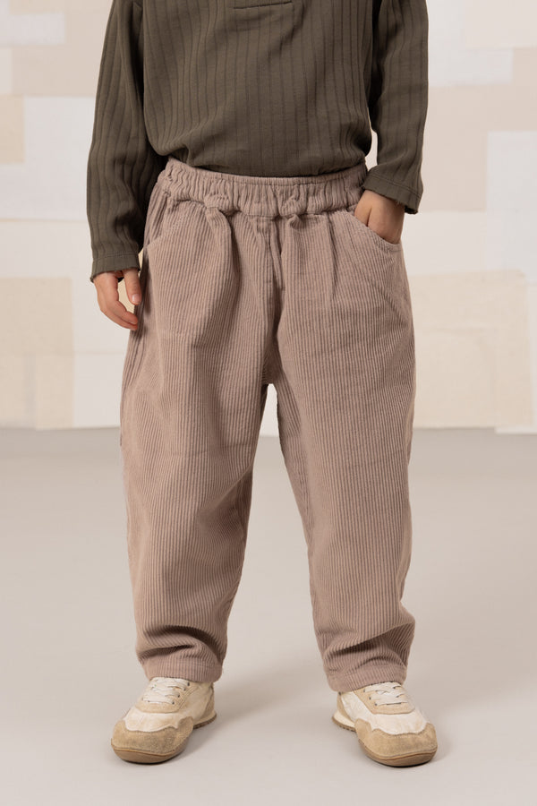 Pantalon Carrot Corderoy Mauve pâle