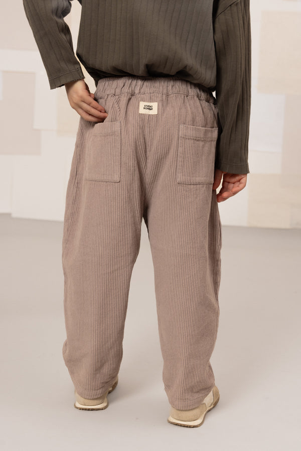 Pantalon Carrot Corderoy Mauve pâle