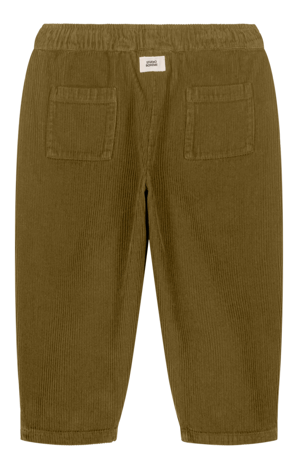 Pants Carrot Corduroy Green nutria