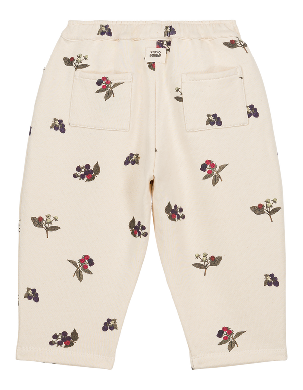 Pantalon Carrot Molleton Ecru Mûres