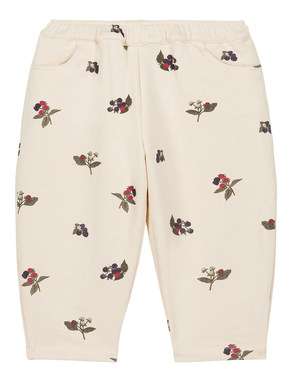 Pantalon Carrot Molleton Ecru Mûres
