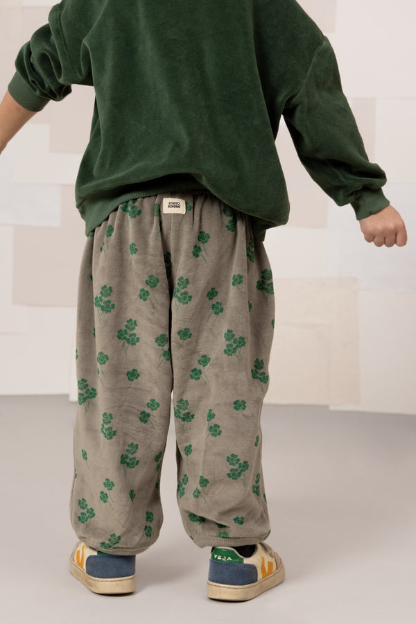 Pantalon Porgy Velvet Gris trèfles