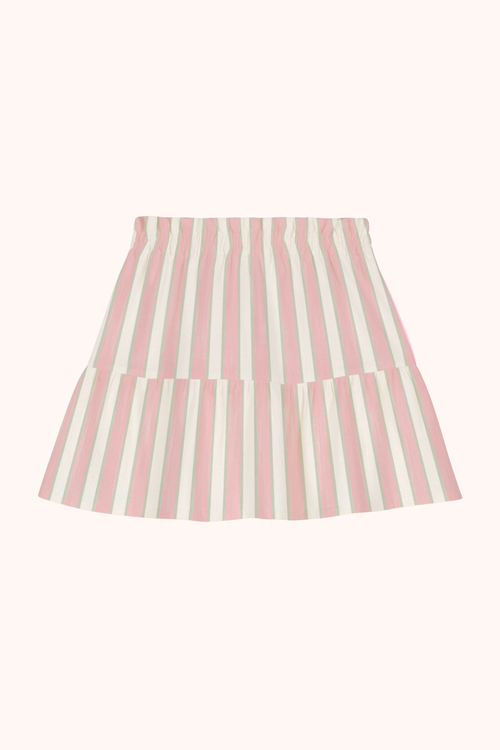 Jupe Samba Gaze Rayures Fraise Pistache