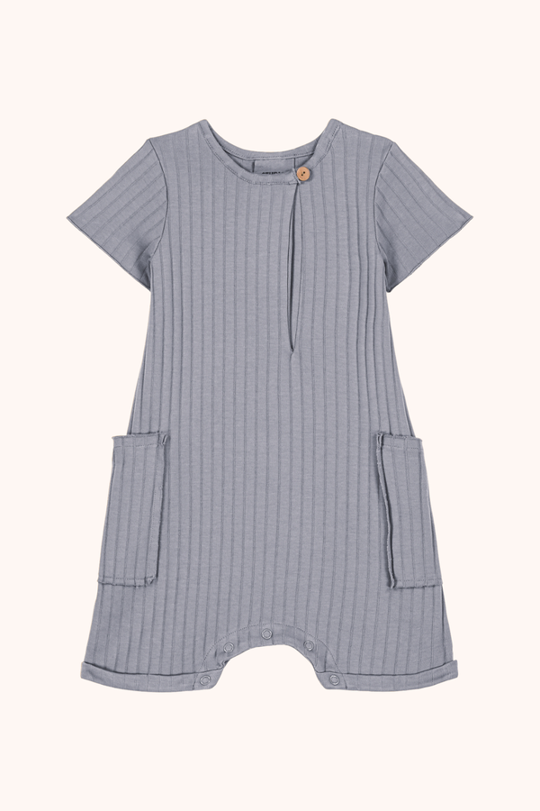 Jumpsuit Aimé Rib Silver Blue