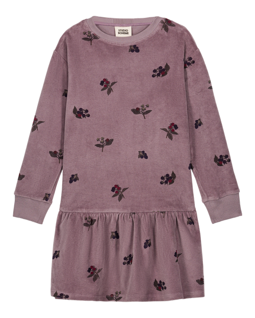 Dress Chicas Velvet Mauve blackberries