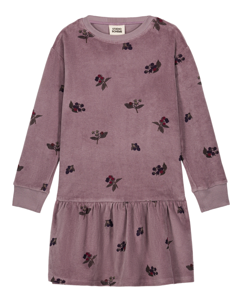 Robe Chicas Velvet Mauve mûres