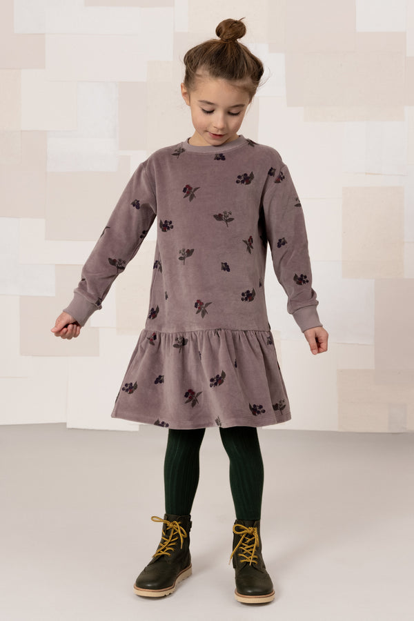 Robe Chicas Velvet Mauve mûres
