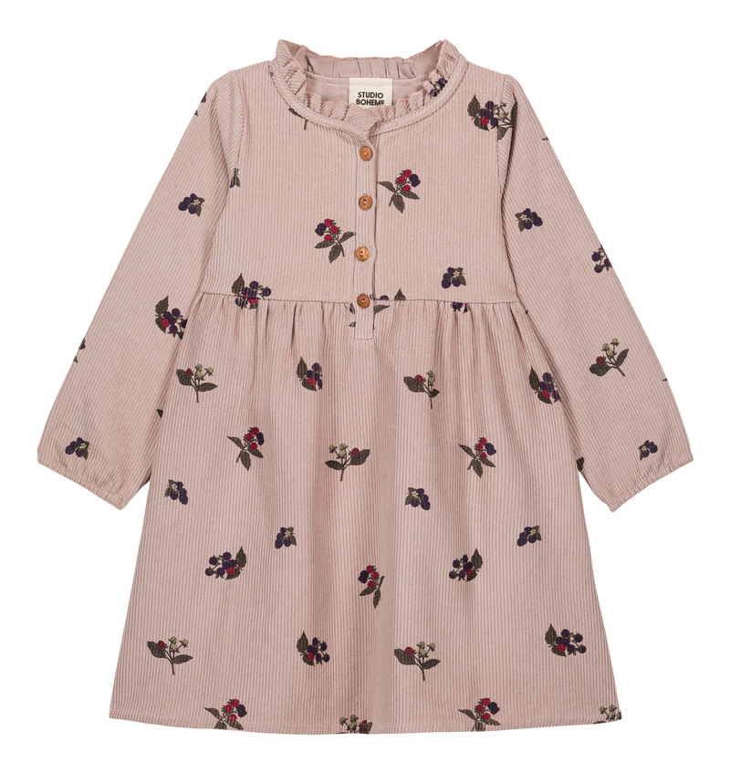 Dress Vermont Corduroy light mauve blackberries
