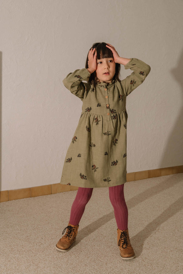 Robe Vermont Vert aloe mûres
