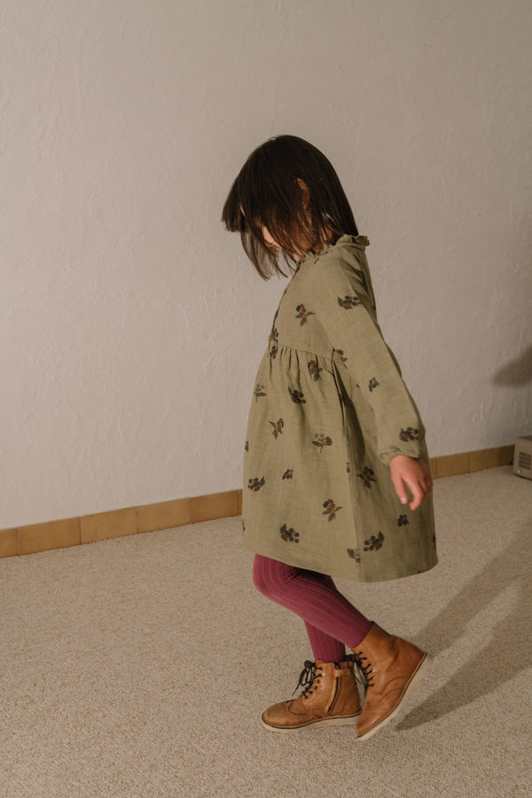 Robe Vermont Vert aloe mûres