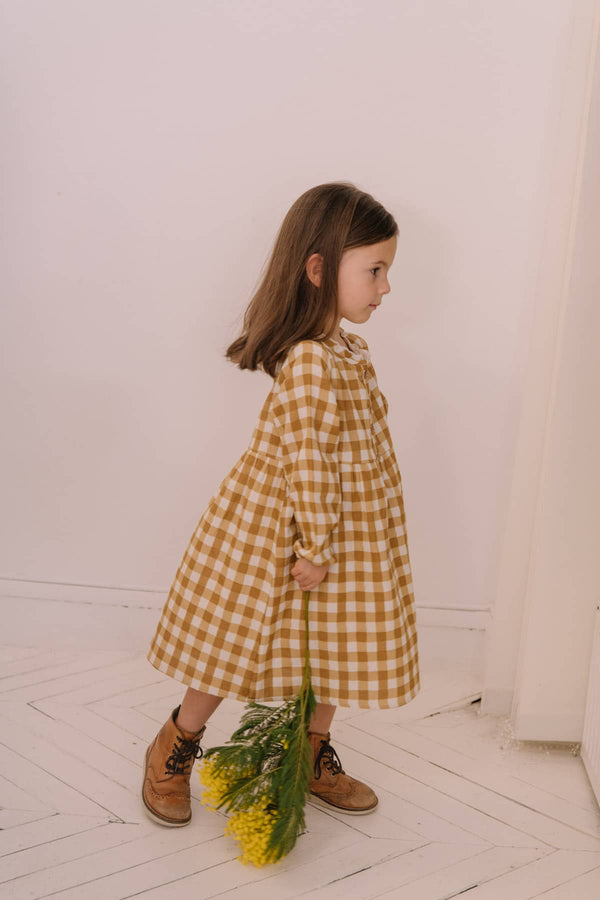 Dress Vermont Gingham Caramel