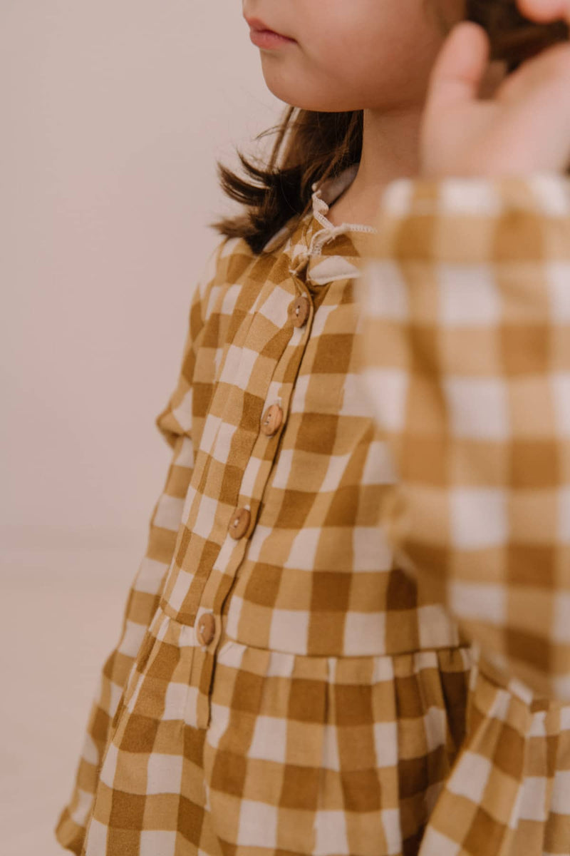 Dress Vermont Gingham Caramel