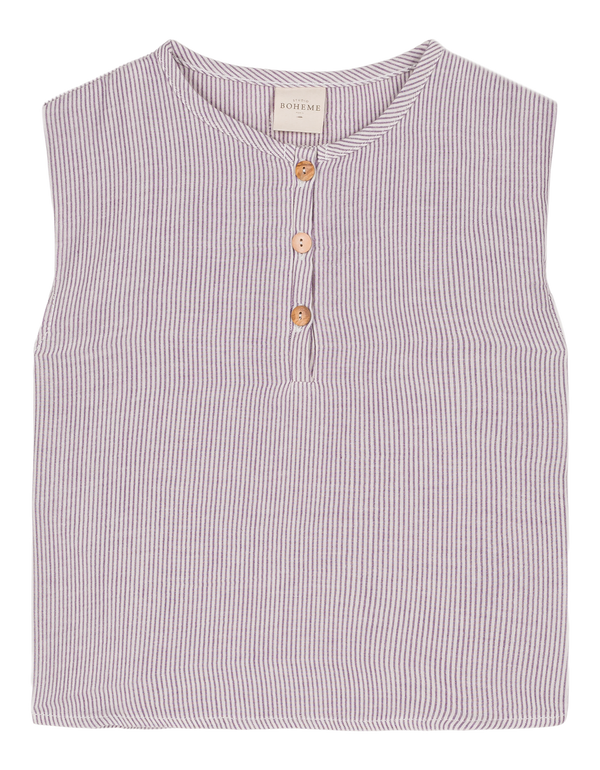 Blouse Roman Rayures violettes