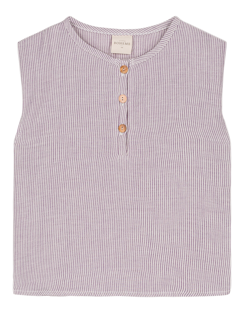 Blouse Roman Rayures violettes