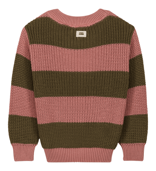 Pull Marcelo Vieux rose et Olive