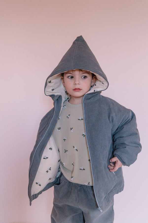 Manteau Frio Corderoy Bleu Gui