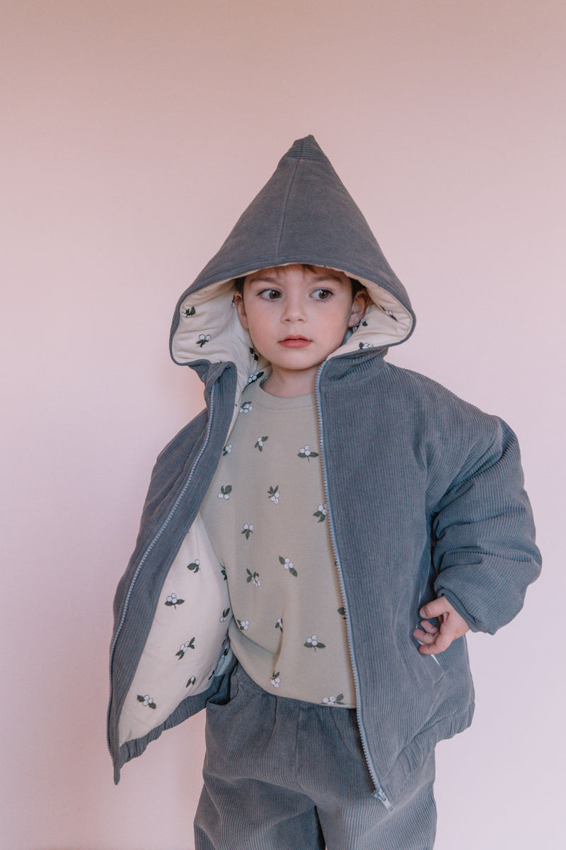 Manteau Frio Corderoy Bleu Gui