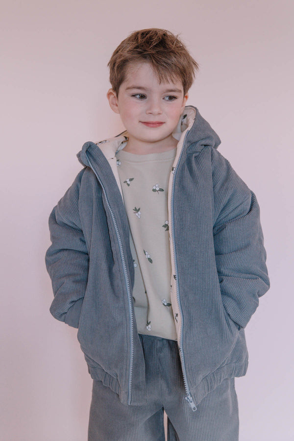 Manteau Frio Corderoy Bleu Gui